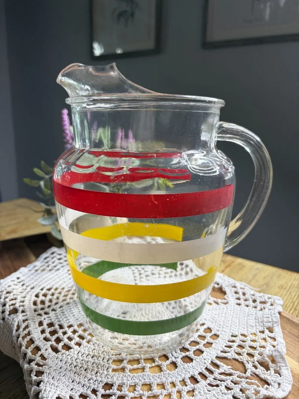 1960's Anchor Hocking Glass USA Fiesta Stripes 9